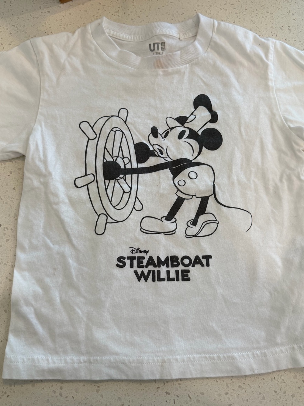 Uniqlo Kids White Steamboat Willie Graphic Tee